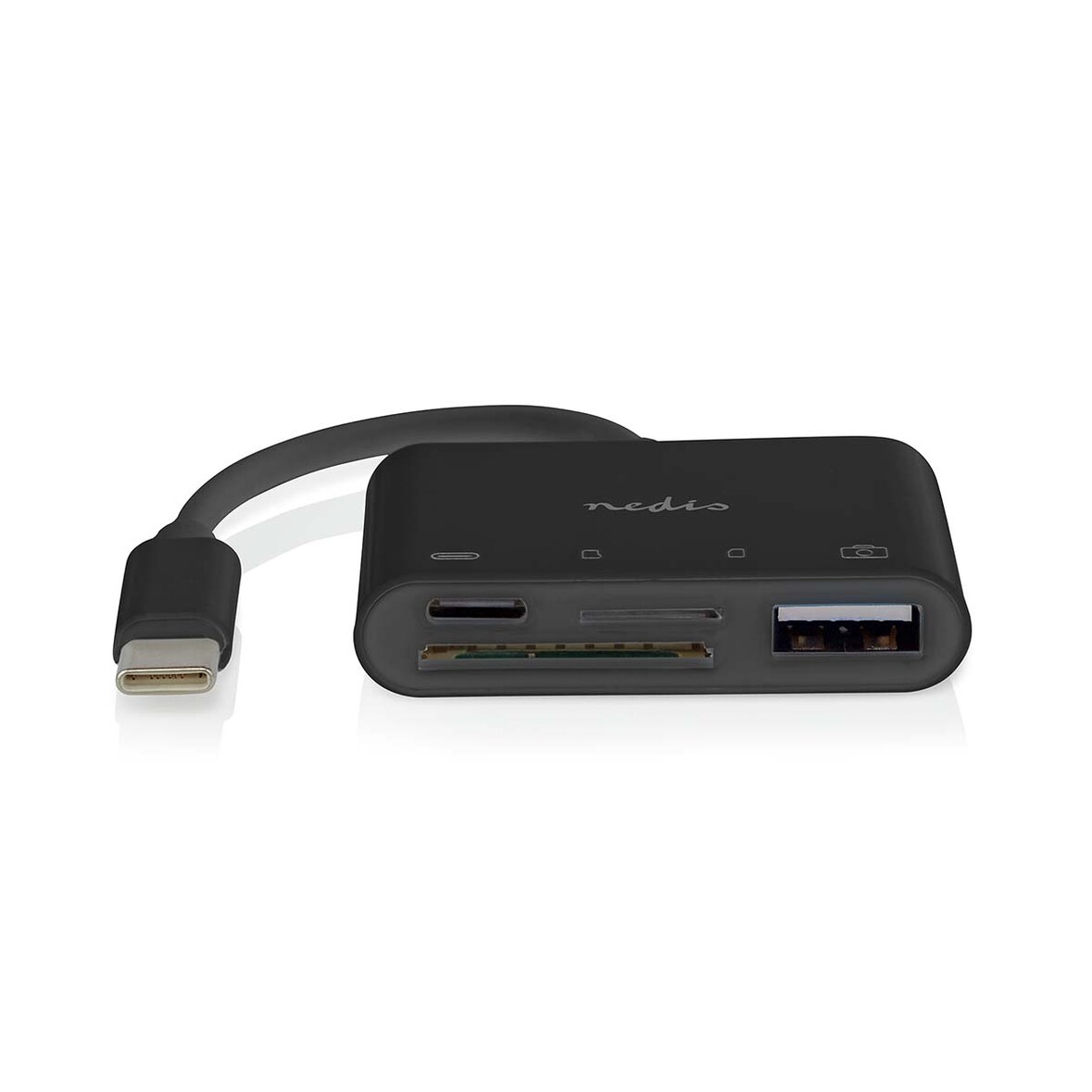 Nedis USB-Hub - 1x USB-C - 1x USB A / 1x USB-C - 4-Port port(s) - USB 2.0 - Stromversorgung über USB - SD & MicroSD