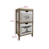 thumbnail of Rebecca Mobili Comodino Mobile Bagno 2 Cassetti Moderno Legno Bianco 61x30x24