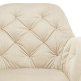 thumbnail of tectake Fauteuil pivotant 180° en velours rembourré motif matelassé crème - 405337