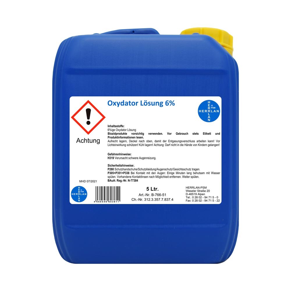HERRLAN Oxydator Lösung 6% 5 Liter I Made in Germany