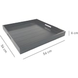 thumbnail of Tablett XL von WDMT – 56 x 56 x 6 cm – Tablett quadratisch – Servierbrett – Tabletts – Getränkebrett Holz – Extra groß – Schwarz