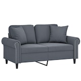 thumbnail of vidaXL 2-Sitzer-Sofa mit Zierkissen Dunkelgrau 120 cm Samt