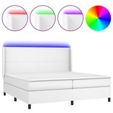 thumbnail of vidaXL Boxspringbett mit Matratze & LED Weiß 200x200 cm Kunstleder