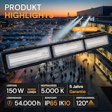 thumbnail of ENOVALITE LED Hallenstrahler HighBay ELED500122 150 W 5000 K neutralweiß IP65