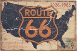 thumbnail of BISCOTTINI Druck auf leinwand aus antikierter rohjute 'route 66' l90xpr2xh60 cm. 2x90x60 cm