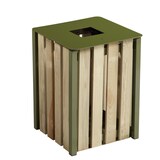 thumbnail of ROSSIGNOL Corbeille carrée 50L EDEN BOIS vert olive