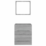 thumbnail of vidaXL Badschrank mit Spiegel Grau Sonoma 41x38,5x48 cm