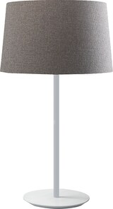 thumbnail of Weiße Tischlampe VIVIEN mit grauem konischem Lampenschirm E27 IP20 – Innenbeleuchtung aus Metall – Rossi Group