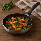 thumbnail of BERGNER - Set 3 padelle Ø16/20/24cm in alluminio pressato colore grigio metallizzato con Set 3 coltelli in acciaio inossidabile con supporto magnetico