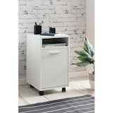thumbnail of Rollcontainer Weiß 33x60x38cm Schubladenschrank, Schreibtisch-Container mit Tür & Ablage, Bürocontainer mit Rollen, Kleiner