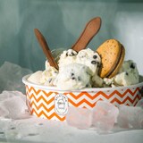 thumbnail of 50x Eisbecher aus PP Familiengröße Zick Zack Motiv orange 900 ml