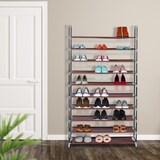 thumbnail of Relaxdays Schuhregal Stoff, HBT: 175,5x100x29 cm, für 50 Paar Schuhe, 10 Etagen, Stecksystem, XXL Schuhgestell, weiß