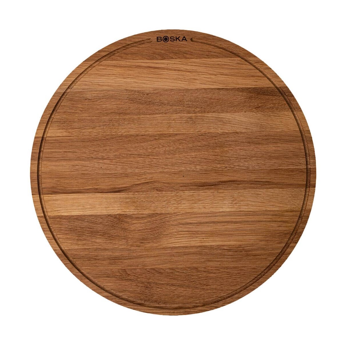 Pizzabrett Friends XL / Pizza Teller / Eichenholz / ⌀40cm / Pizza Blech Rund mit Praktischer Auffangrinne / Auch zum Frühstück, Mittag- und Abendessen