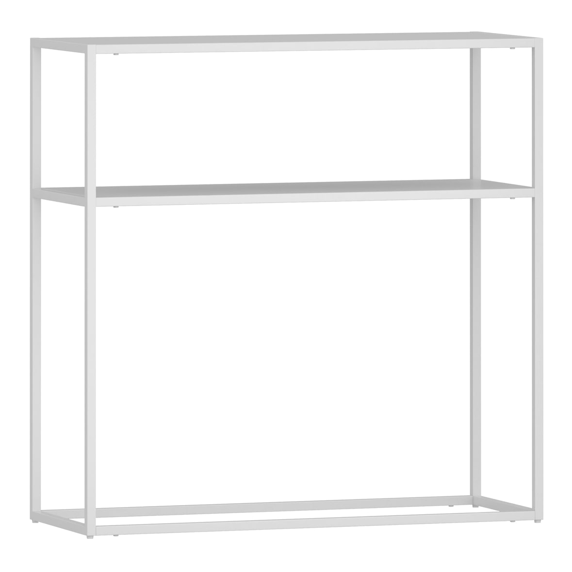 Helloshop26 - Konsolentisch aus Metall 80 x 80 x 30 cm für Eingangsbereich Wohnzimmer Esszimmer weiß 03_0010878