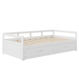 thumbnail of Ausziehbares Schlafsofa 90/180x200 cm aus Kiefernholz mit Schubladen – flexibles Design und hoher Komfort Weiß