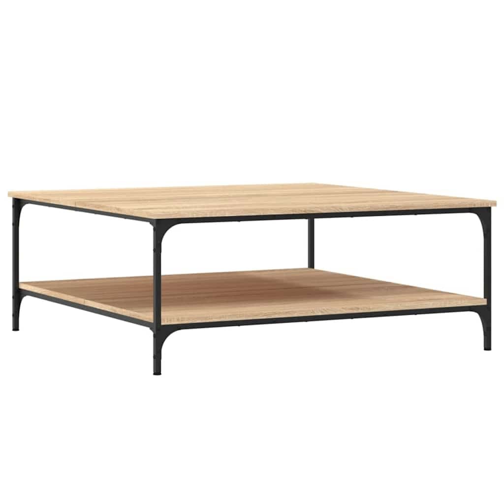 Table basse chêne sonoma 100x100x40 cm bois d'ingénierie Modèle Atlas Office Prime