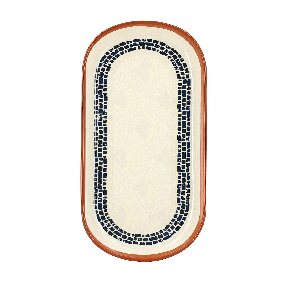 Novastyl - Plat Ovale Amatxi 30cm En Faience Blanc