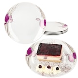thumbnail of 6er Set Viola Kuchenteller Porzellan 6 Personen Dessert Frühstücks-Teller Blumen