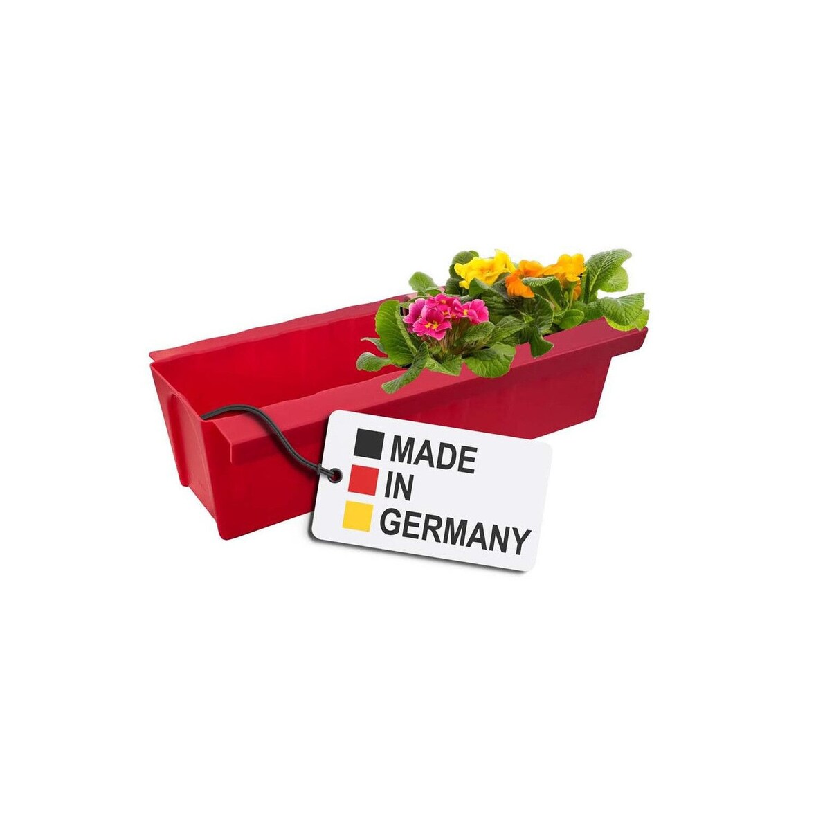 Europaletten Blumenkasten Rot Pflanzkasten zum An- & Einhängen Blumentopf  Rot