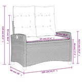thumbnail of vidaXL 2-tlg. Garten-Essgruppe mit Kissen Schwarz Poly Rattan