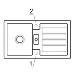 thumbnail of Villeroy&Boch Spülbecken, Küchenspüle Flavia 50 Crema 900x510mm, Unterschrankbreite 50cm
