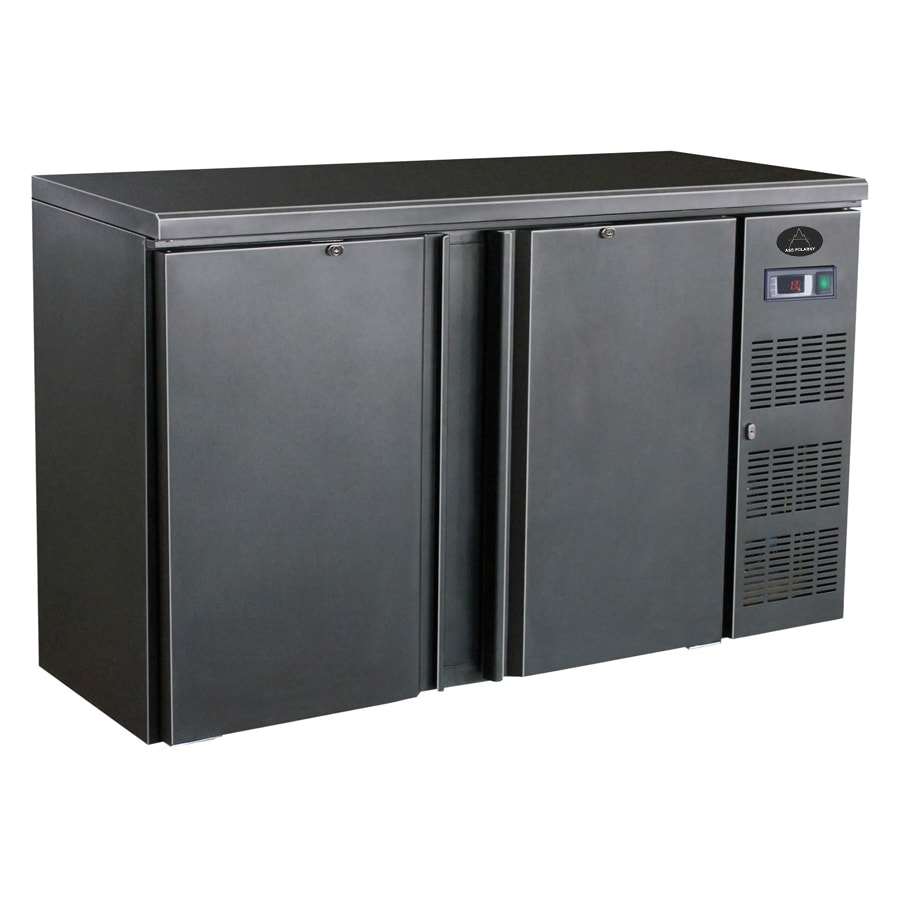 Gastro Barkühler Bar-Kühlschrank schwarz 2 Türen, 350 l, 1462x513x860 mm 0-10°C