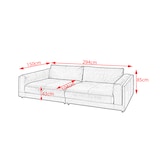 thumbnail of KAWOLA Big Sofa RAINA Leder taupe