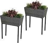 thumbnail of 2x Hochbeet Blumentopf Pflanzkübel Blumenkübel Garten Terrasse Rattan Optik