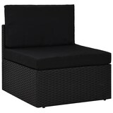 thumbnail of vidaXL Modulares Mittelsofa Poly Rattan Schwarz