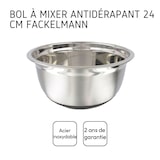 thumbnail of 2er-Set Edelstahl-Rührschüsseln 24 cm Durchmesser Fackelmann Basic
