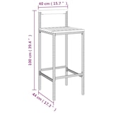 thumbnail of vidaXL 3-tlg. Gartenbar-Set Grau Poly Rattan & Massivholz Akazie