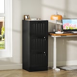 thumbnail of HOMCOM cajonera escritorio con 3 cajones, cajonera de oficina, mueble archivador, con 2 cerraduras, riel colgante para A4 y carta, 40x40x101 cm, negro