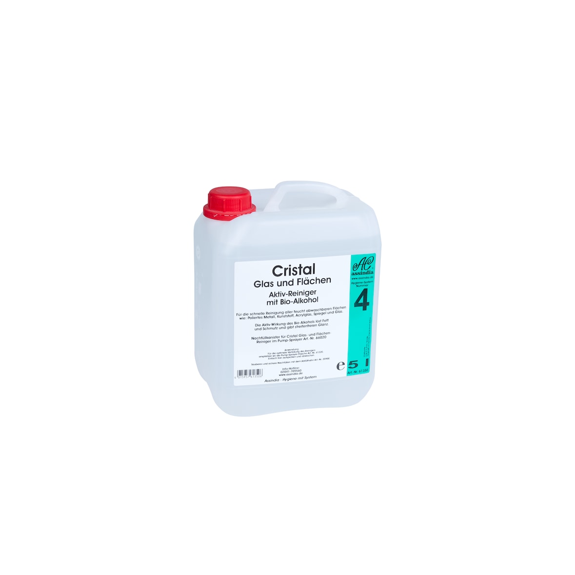 Assindia Cristal Glas und Flächen Reiniger 5l