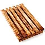 thumbnail of Brotschneidebrett aus Olivenholz mit Krümelfach 30 cm