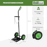 thumbnail of Gasflaschenkarre 100kg Traglast mit Handschutzbügel & Sicherungskette Transport von technischen Gase