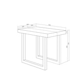 thumbnail of Consolle allungabile, Tavolo consolle allungabile, 180x90x73cm, Per 8 persone, Gambe in legno, Stile moderno, Bianco e nero _ 256_7