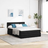 thumbnail of vidaXL Ottoman-Bett mit Matratze Schwarz 140x200 cm Samt