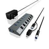 thumbnail of RaidSonic 60838 RaidSonic IB-HUB1701-C3 7 port USB 3.0 Type-A Hub