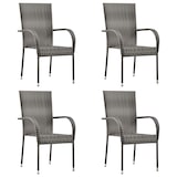 thumbnail of vidaXL 5-tlg. Garten-Essgruppe Grau Poly Rattan