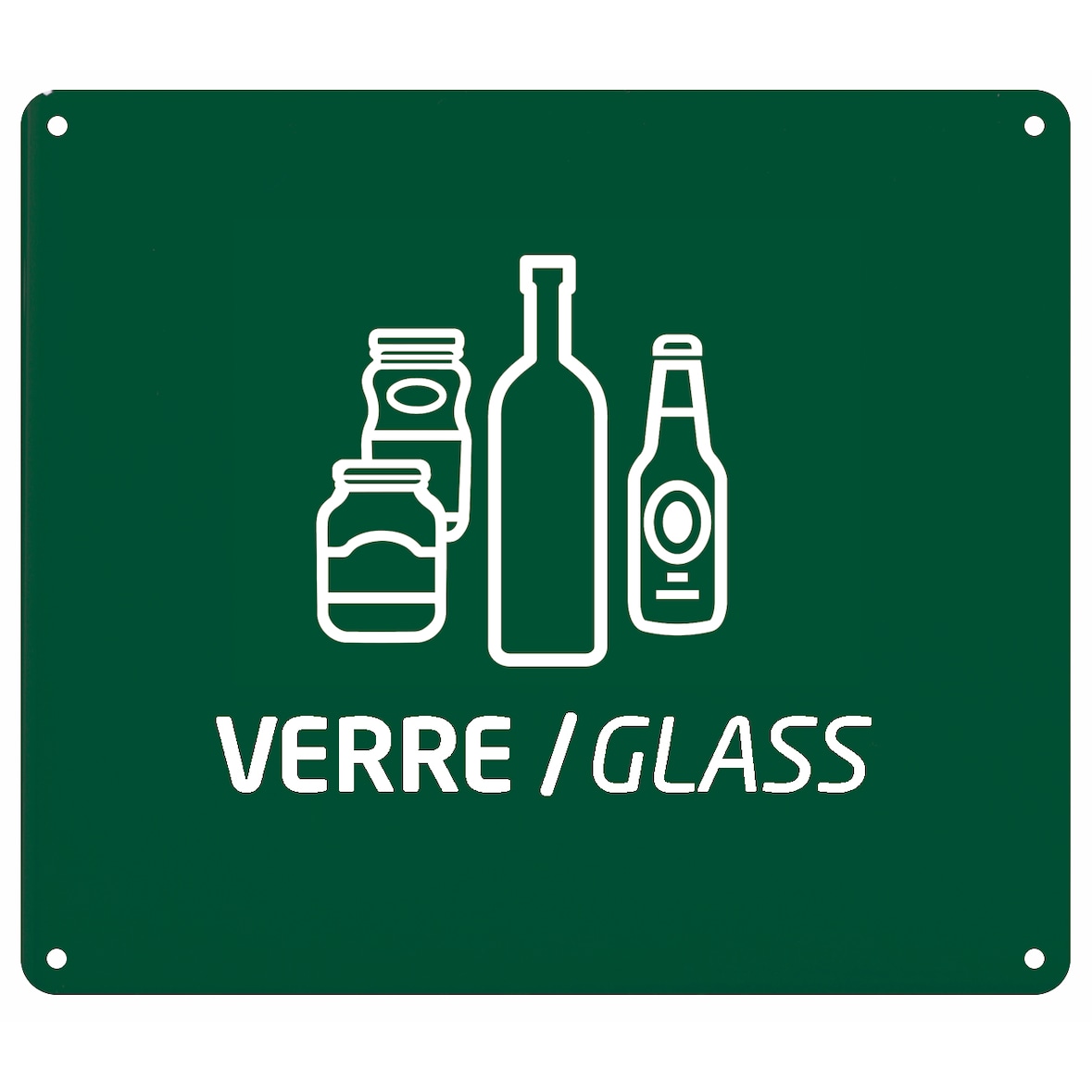 ROSSIGNOL Plaque signalétique de tri murale COLLEC verre