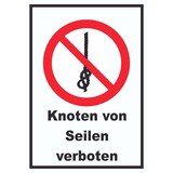 thumbnail of Knoten von Seilen verboten Schild A4 (210x297mm)