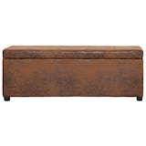 thumbnail of Helloshop26 - Bank mit Staufach 116 cm braunes Kunstleder 02_0010876