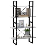 thumbnail of Libreria 4 Ripiani Grigio Cemento 80x30x140cm Legno Multistrato