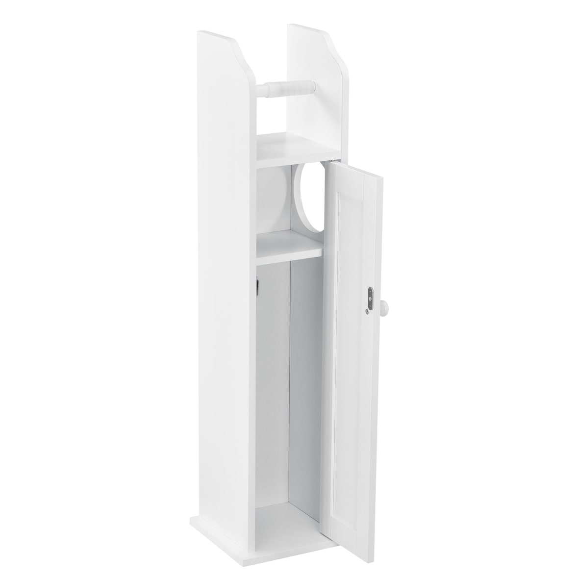 Helloshop26 - Badezimmerschrank Aufbewahrungseinheit lackierte MDF-Platte 78 cm weiß 03_0002855