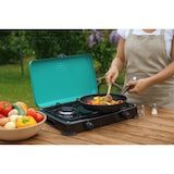 thumbnail of Réchaud à gaz 2 feux 3200W Brûleurs et Grille en fonte amovibles lavables Plaque de Cuisson gaz Butane ou Propane GOLD II INTEC
