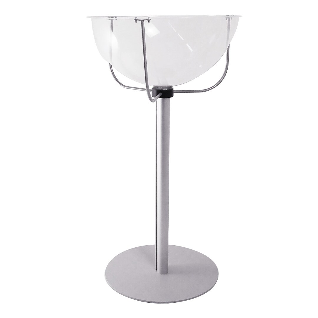 Danieli - Bancarella Espositore da Terra con Mezza Sfera in Acrilico Trasparente e Base in Metallo.
