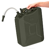 thumbnail of BW® Ausgießer flexibel für Kraftstoffkanister Metall Benzinkanister 5 / 10 / 20 Liter - Flexrohr 20mm für Benzin - Bronzegrün - RAL 6031-F9