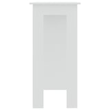 thumbnail of Mesa bar con estante madera contrachapada blanco 102x50x103,5cm