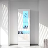 thumbnail of Merax Vitrine mit 16 Farben LED Beleuchtung Vitrinenschrank Standvitrine Stauraumvitrine Schrank Wohnzimmerschran Weiß