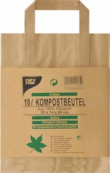 thumbnail of 15x Kompostbeutel aus Papier mit Henkel 10L 28 cm x 22 cm x 14 cm braun